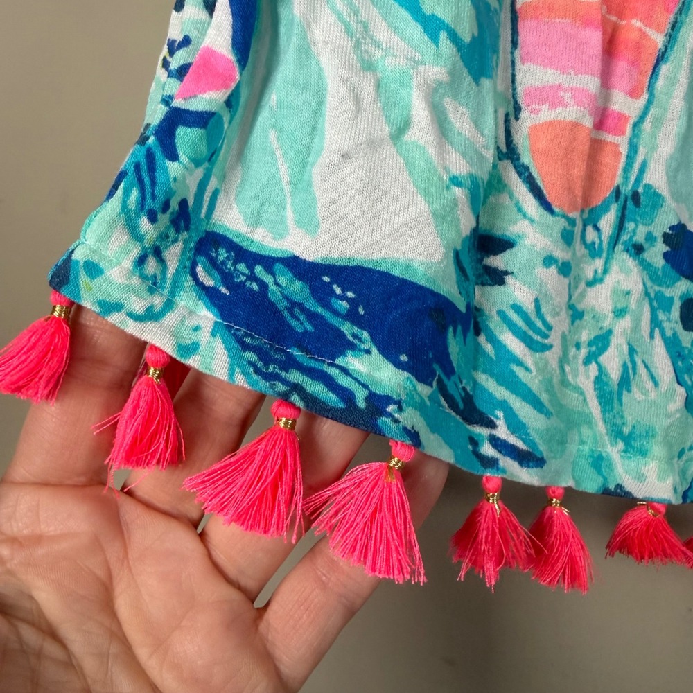Lilly Pulitzer Palma "Hey Bay Bay" Sailboat Pattern Tube Top Small - Picture 4 of 13
